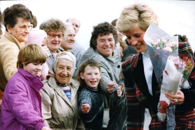 Princess Diana in Preston in 1990