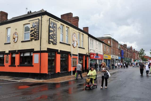 Carlton Lanes in the centre of Castleford.
 Castleford clinched the rugby league title for the first time in their history. Picture Tony Johnson.