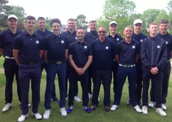 Middlesbrough's James Swash, second left, with the Yorkshire team earlier this summer.