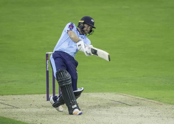 Adam Lyth scored 161 as Yorkshire recorded an English T20 record total of 260-4 against Northants (Picture: Allan McKenzie/SWpix.com).