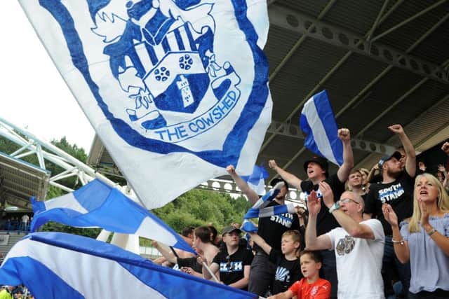 Town fans on the first day of Premier League football. (Picture: Tony Johnson)