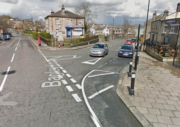 Close to the scene of this morning's accident in Farsley