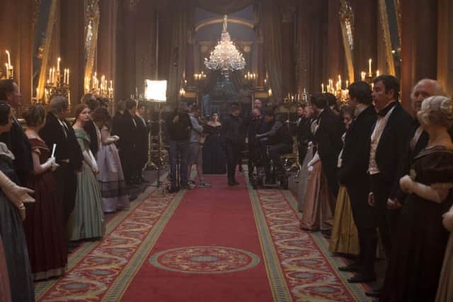 Filming during the second series of Victoria. (ITV)