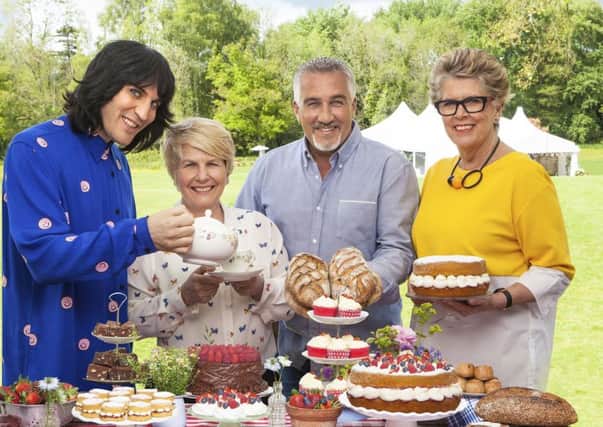 Embargoed to 0001 Tuesday August 22

Undated handout photo issued by Channel 4 of the judges and presenters for The Great British Bake Off (left to right) Noel Fielding, Sandi Toksvig, Paul Hollywood and Prue Leith. Paul Hollywood has insisted that viewers will not notice any difference with The Great British Bake Off "within 10 minutes" of the first episode of the new series. PRESS ASSOCIATION Photo. Issue date: Tuesday August 22, 2017. The popular cookery programme was sold last year to Channel 4 after having its home at the BBC since 2010, much to the anguish of many fans. See PA story SHOWBIZ BakeOff. Photo credit should read: Channel 4/PA Wire

NOTE TO EDITORS: This handout photo may only be used in for editorial reporting purposes for the contemporaneous illustration of events, things or the people in the image or facts mentioned in the caption. Reuse of the picture may require further permission from the copyright holder.