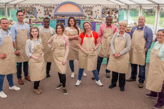Embargoed to 0001 Tuesday August 22

NO SALES, NO ARCHIVE. CAN ONLY BE USED IN CONNECTION WITH CHANNEL 4'S THE GREAT BRITISH BAKE OFF

Channel 4 undated handout photo of (left to right) Steven, Tom, Julia, Liam, Kate, Sophie, Stacey, Peter, Flo, James, Yan and Chris (no surnames given), the contestants in Channel 4's cookery contest, The Great British Bake Off. PRESS ASSOCIATION Photo. Issue date: Tuesday August 22, 2017. See PA story SHOWBIZ Bake Off Contestants. Photo credit should read: Mark Bourdillon/Channel 4 Television/PA Wire

NOTE TO EDITORS: This handout photo may only be used in for editorial reporting purposes for the contemporaneous illustration of events, things or the people in the image or facts mentioned in the caption. Reuse of the picture may require further permission from the copyright holder.