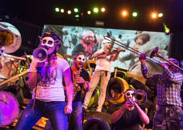 STREET PARTY: Counting Sheep: A Guerilla Folk Opera from klezmer-punk band the Lemon Bucket Orchestra is inspired by the protests in the Ukraine in 2014.