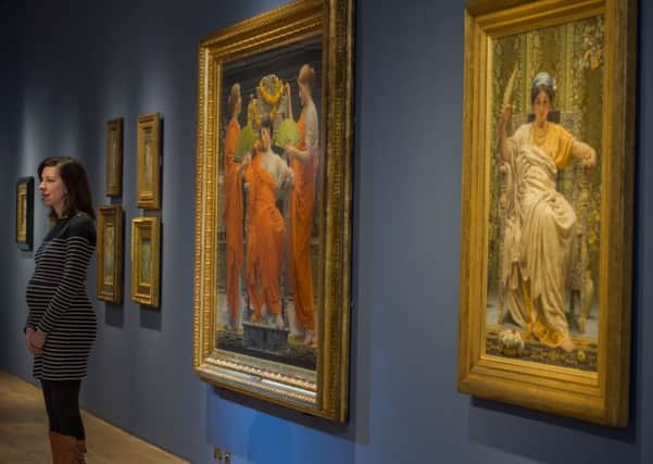 Date:5th April 2017. Picture James Hardisty. York Art Gallery  have a new exhibition by Albert Moore, his first solo exhibition of work in more than 100 years. Pictured Lara Turner, Senior Curator of Art at York Art Gallery.