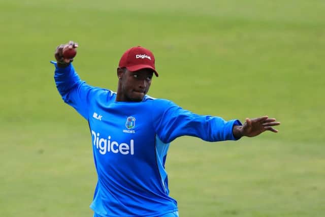 HITTING BACK: West Indies' captain Jason Holder during the nets session at Headingley on Thursday. Picture: Tim Goode/PA