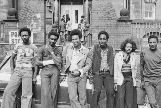 Members of the Leeds West Indian Carnival committee in 1974.