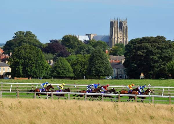 Top value: Beverley Racecourse with Beverley Minster dominating the backdrop.
Picture: Tony Johnson