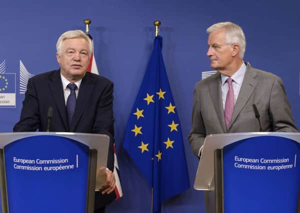 Brexit Secretary David Davis and EU chief negotiator Michel Barnier