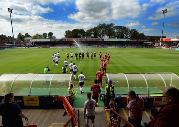 York City take on FC United of Manchester in National League North on Bank Holiday Monday at Bootham Crescent. Picture: Bruce Rollinson