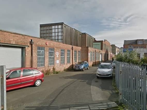 A fire was started in part of a former printing site off Columbus Ravine, Scarborough. Picture: Google