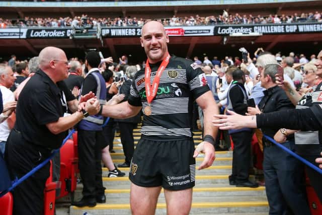 Gareth Ellis and Hull FC were celebrating their Challenge Cup final win just five days ago.