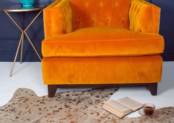 Orange armchair, Â£1,395 from Mia Fleur, miafleur.com