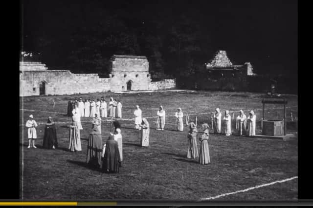 The original production at Mount Grace Priory near Northallerton, in 1927
