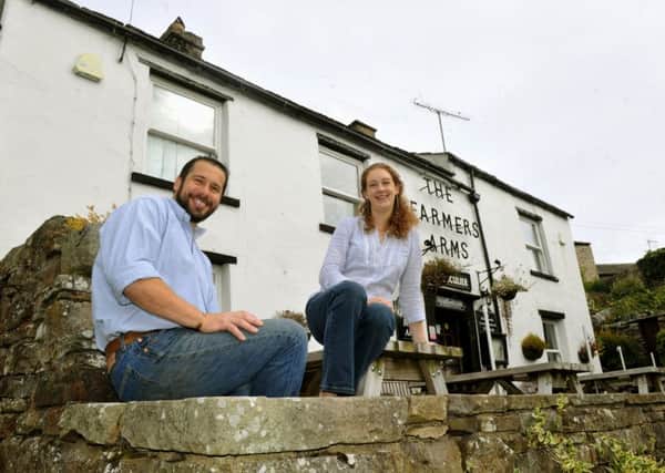 Darren and Emily Abbey, owners of The Farmers Arms in Muker.