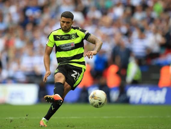 Nahki Wells scored during Huddersfield Town's penalty shoot-out win at Wembley in May