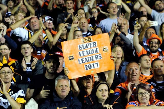Betfred Super League Super 8's.
Castleford Tigers' fans have had plenty to celebrate  this year.
 Picture: Jonathan Gawthorpe