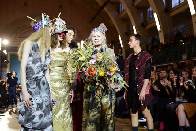 T
Designs featuring Vivienne Westwood's Puppet print for autumn 2017. see the store in the Victoria Quarter Leeds and VivienneWestwood.com. Picture: Ian West/PA Wire