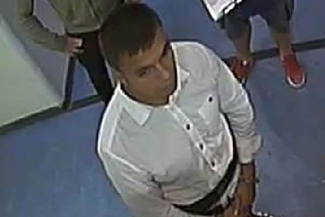 CCTV still issued by Cleveland Police of Cezar Florea in custody, as he was jailed for 16 years for an "abhorrent" attempted rape of a middle-aged woman who was walking to work.