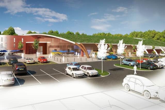 An artist's impression of what the M1 service station could look like