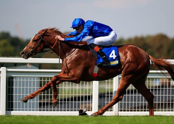 Sandown success: Masar and James Doyle come home to win the Solario Stakes.