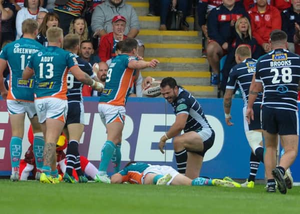 Tryscorer Frankie Mariano make a big impression off the bench against his first professional club, Hull KR. PIC: James Hardisty