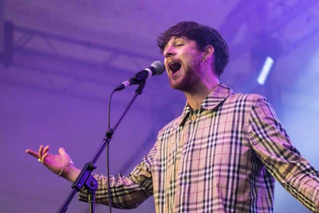 Tom Grennan on the Discovery Stage at Bingley Music Live. Picture: Anthony Longstaff