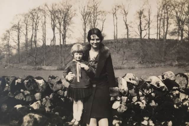 Sheila and her mum Minnie, pictured at home in the Dales.