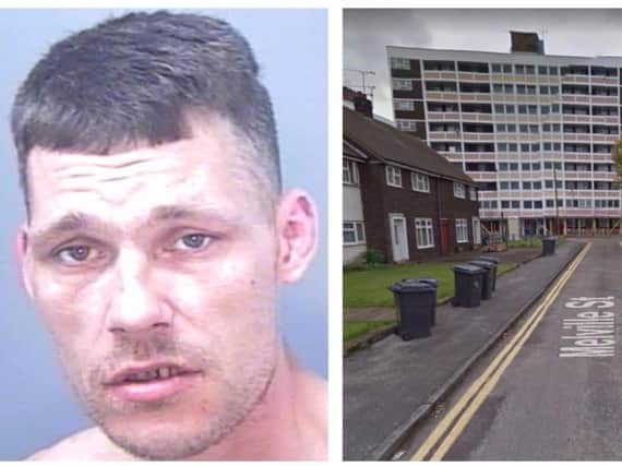 Michael Nicklin is wanted in connection with an aggravated burglary on Melville Street, Hull. Pictures: Humberside Police/Google
