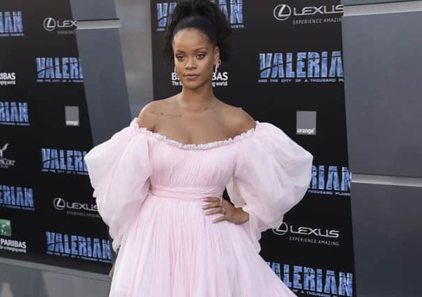 Her Fenty Beauty collection will be with us on Friday. Here Rihanna arrives at the LA Premiere of "Valerian and the City of a Thousand Planets" in Los Angeles. (Photo by Jordan Strauss/Invision/AP)