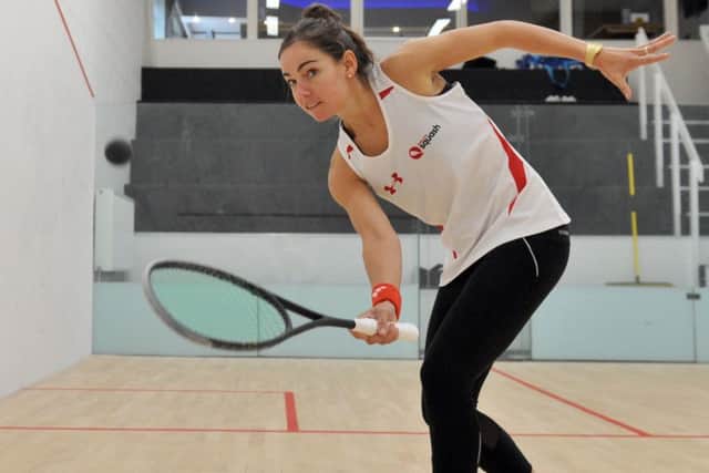 Games target: Jenny Duncalf at Harrogate Squash Club.
Picture: Gary Longbottom