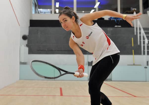 Games target:  Jenny Duncalf  at Harrogate Squash Club.
Picture: Gary Longbottom