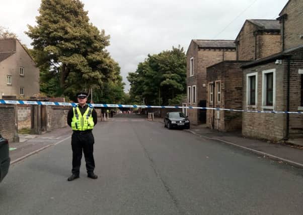 Police incident: The road was closed between the Francis Street and Queen's Road stretch of Hopwood Lane, Halifax, while the incident was investigated