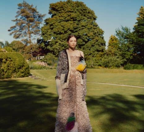 Ruffle dress and jacket, from Christopher Kane's Resort '18 collection, shot in and about Charles Rennie Mackintoshs Hill House in Helensburgh. Pictures by Laurence Ellis.