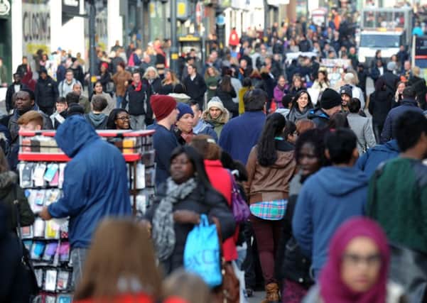 New security measures are to be introduced on Briggate in Leeds. Picture: Jonathan Gawthorpe.