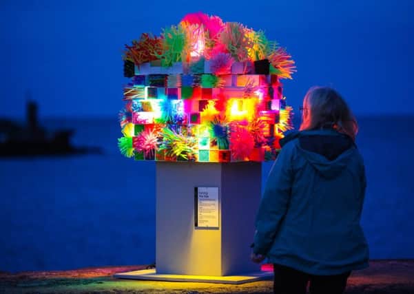 A light art installation by Mick Stephenson at Staithes Festival of Arts and Heritage 2017. Picture: Ceri Oakes