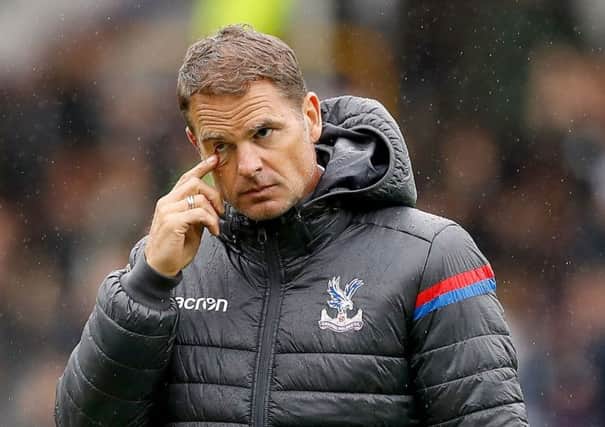 YOU'RE FIRED: Frank de Boer was sacked as manager of Crystal Palace on Monday after just 77 days. Picture: Martin Rickett/PA Wire.
