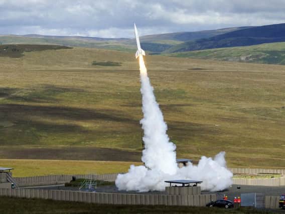 The rocket takes off above Northumberland. (Photo:Jane Coltman).