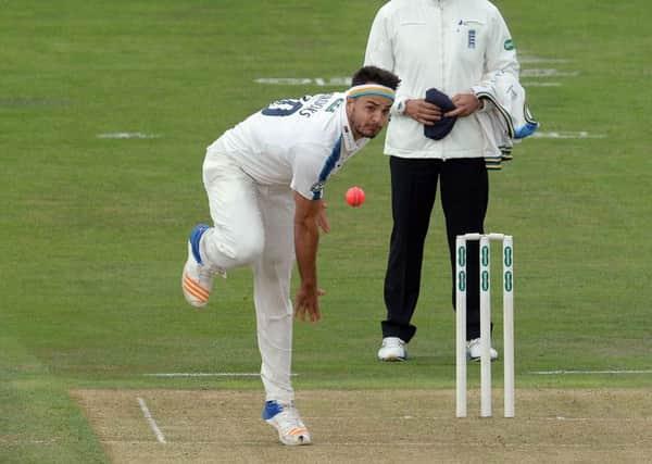 Yorkshire's Jack Brooks found the breakthrough at The Oval, dismissing Surrey's Rory Burns for 75 . Picture: Anna Gowthorpe/PA