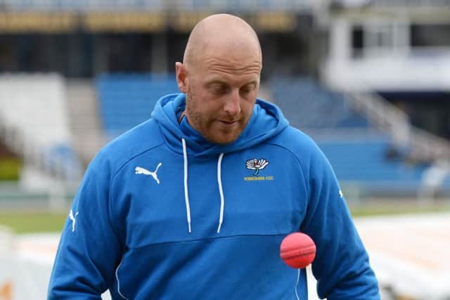 TOUGH DAY: Yorkshire coach Andrew Gale.  Picture: Bruce Rollinson