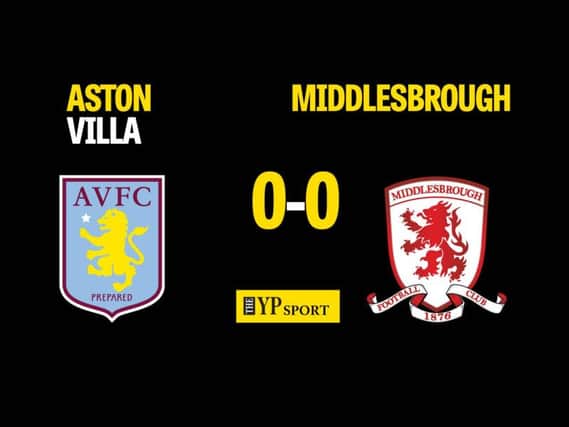 Aston Villa 0-0 Middlesbrough