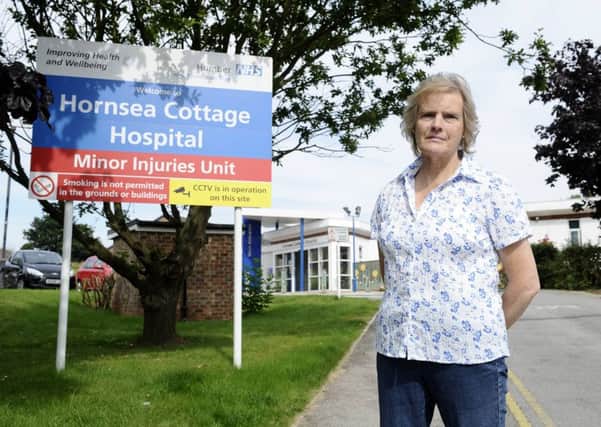 June Barton, of the Hornsea Cottage Hospital League of Friends.  The hospital stands to lose its beds and minor injuries unit