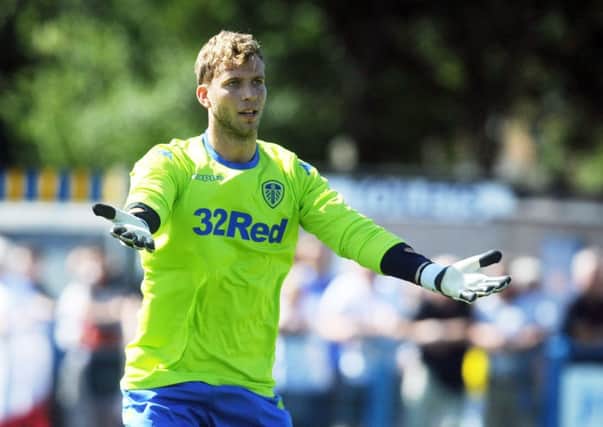 Shut out king: Felix Wiedwald, a summer signing from Werder Bremen, has not been beaten in the Leeds goal in league football for more than 10 hours. (Picture: Bruce Rollinson)