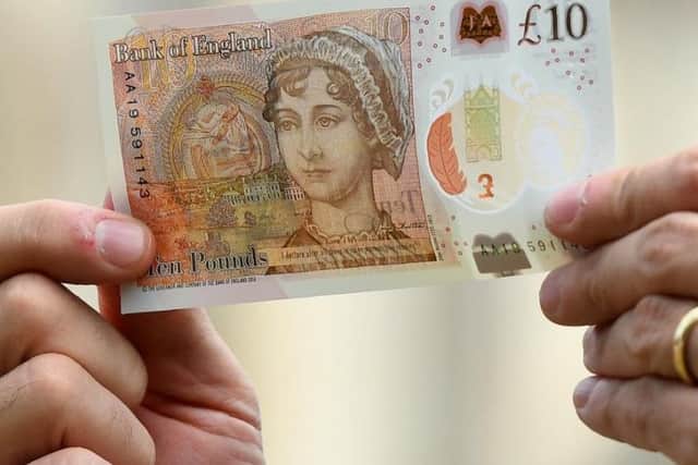 'Blind-friendly' Jane Austen Â£10 banknote enters circulation