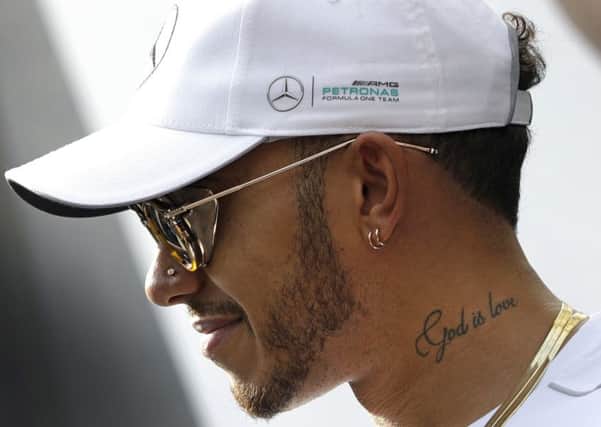 Mercedes driver Lewis Hamilton in Singapore on Thursday. Picture: AP