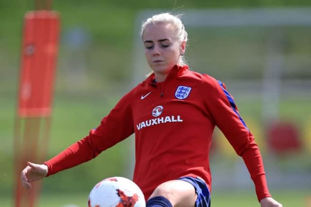 England women's Alex Greenwood during a training session at Sporting 70 Sports Centre, Utrecht. during the European Championships (Picture: PA)