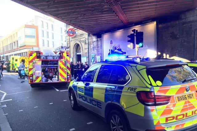 Emergency services were called to Parsons Green at 8.20am today.