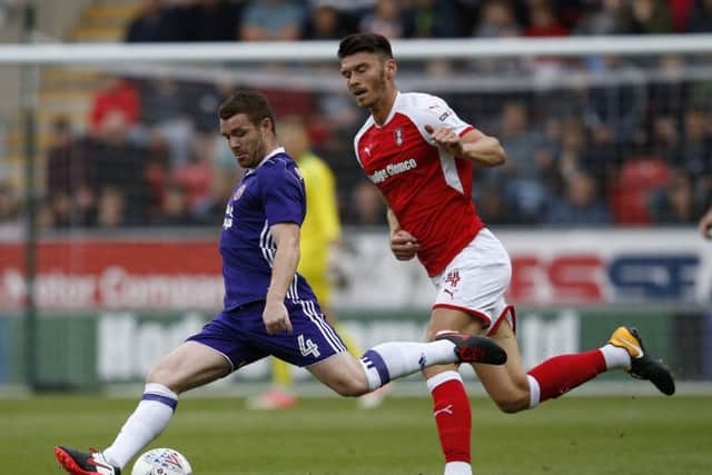 Kieffer Moore of Rotherham is rated as 50-50 for the trip to Bradford (Picture: Simon Bellis/Sportimage)